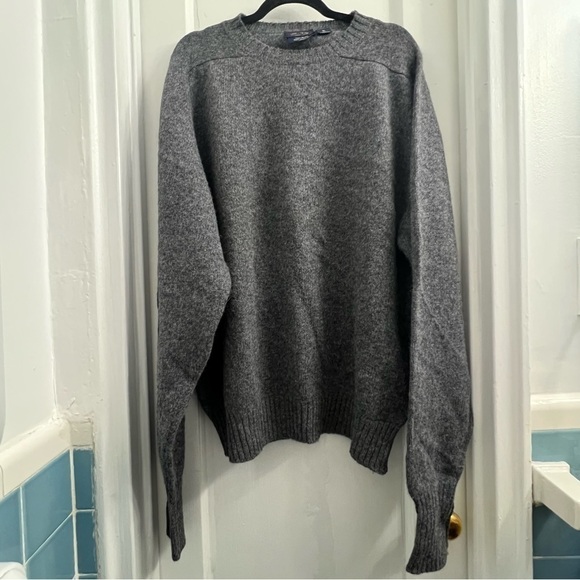 Vintage English 100% Wool Sweater, grey size XL - Picture 1 of 3